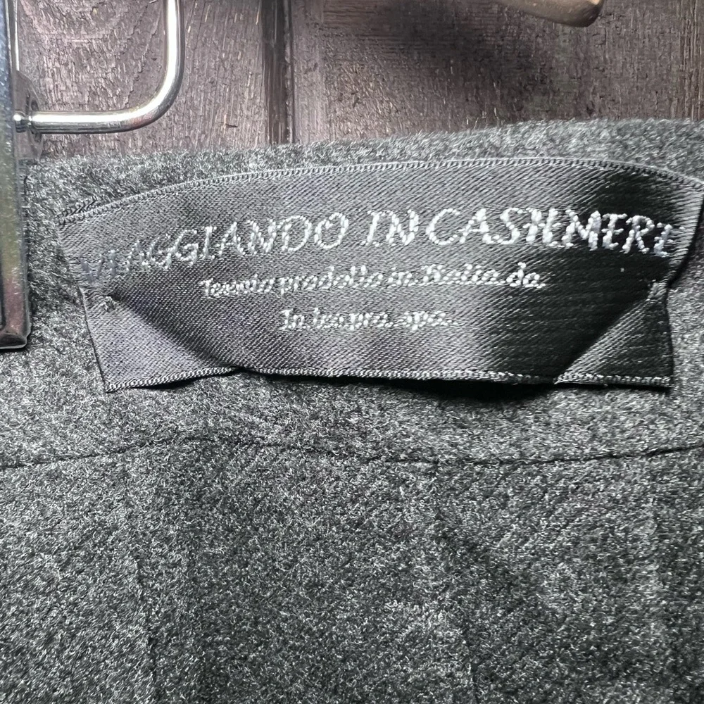 Linea Naturale NWT Cashmere Blend Mens Pants Sz 36x38 UNHEMMEND Charcoal Pleated